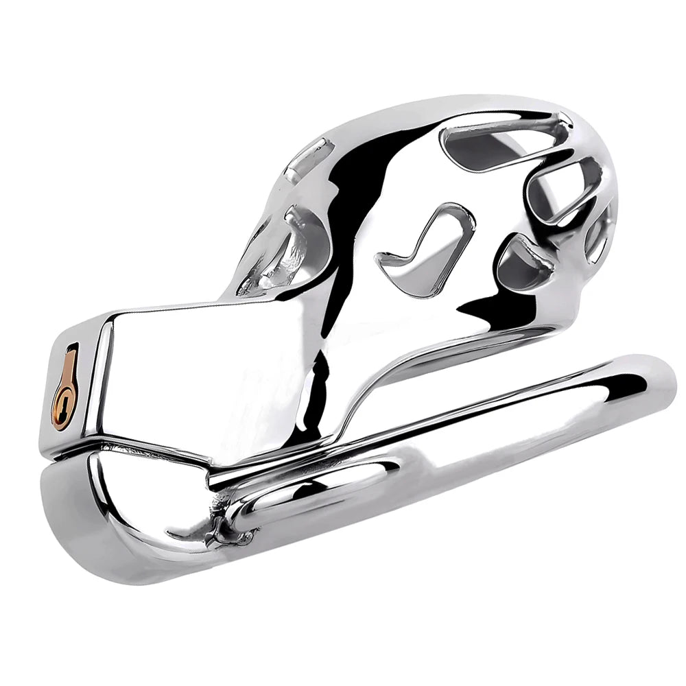 Cage de chastete cobra en metal avec ceinture amovible