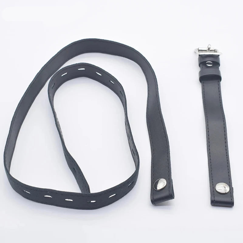 Cage de chastete courbee en metal avec ceinture amovible