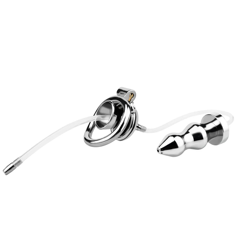 Cage de chastete inversee plug anal 7
