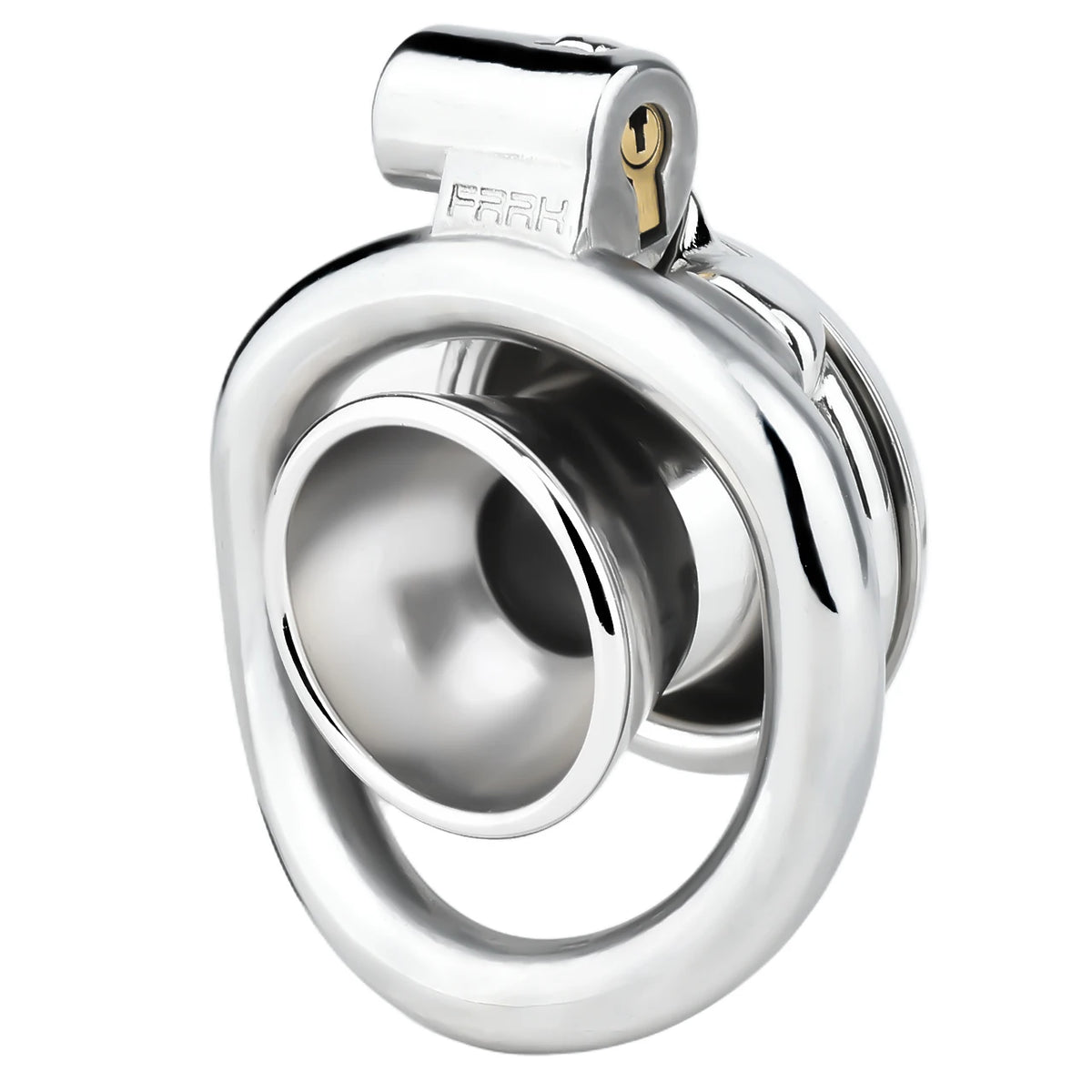 Cage de chastete negative champignon en metal avec ceinture