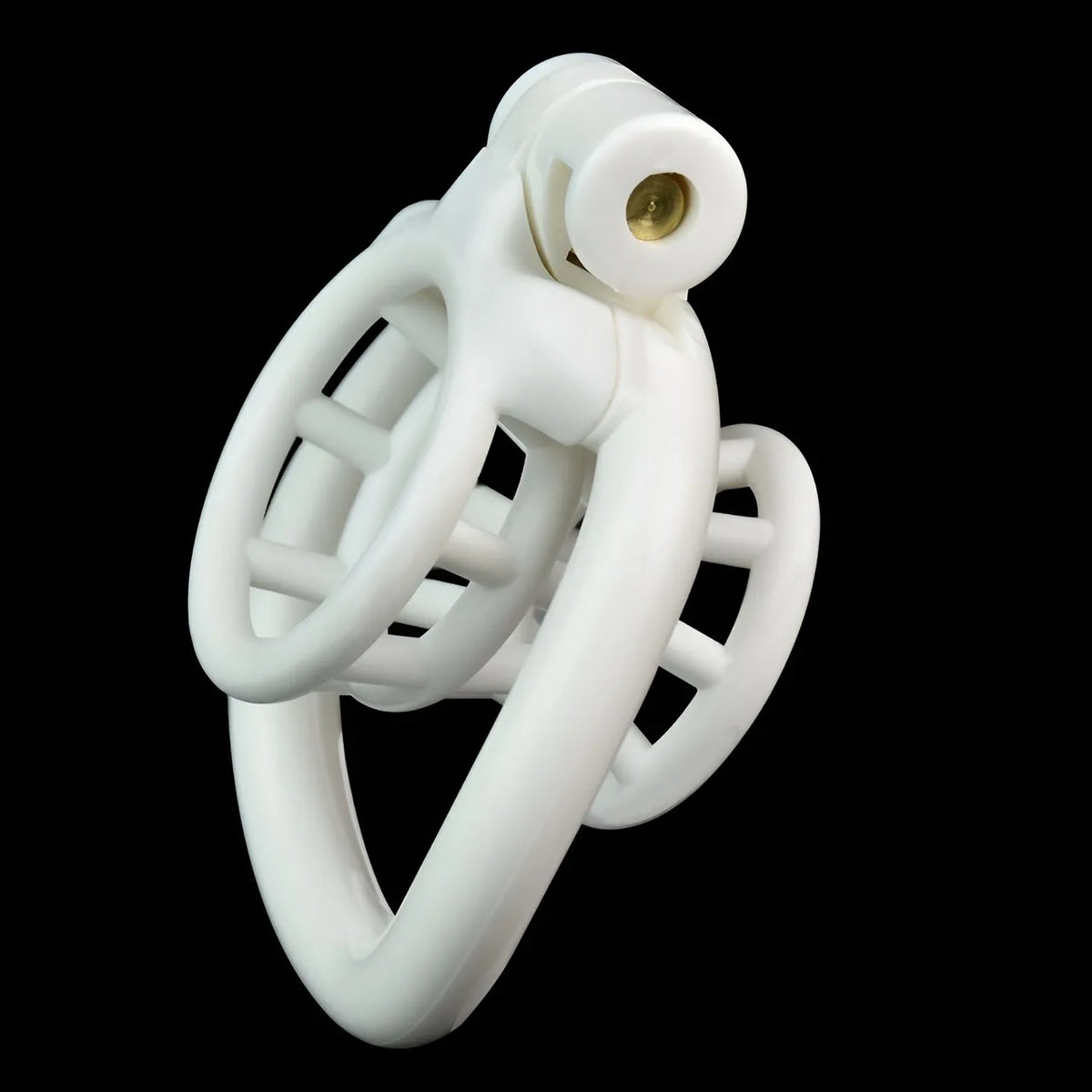 Cage de chastete negative en plastique blanc