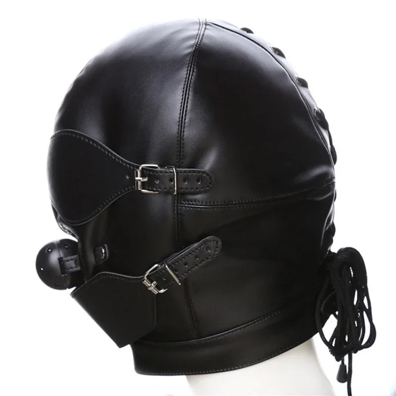 Cagoule BDSM Integrale avec Gag Ball et Masque
