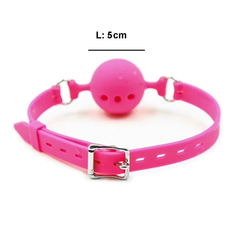 Ball Gag en silicone rose