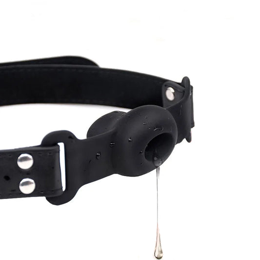 Baillon Ouvert  Noir en silicone 
