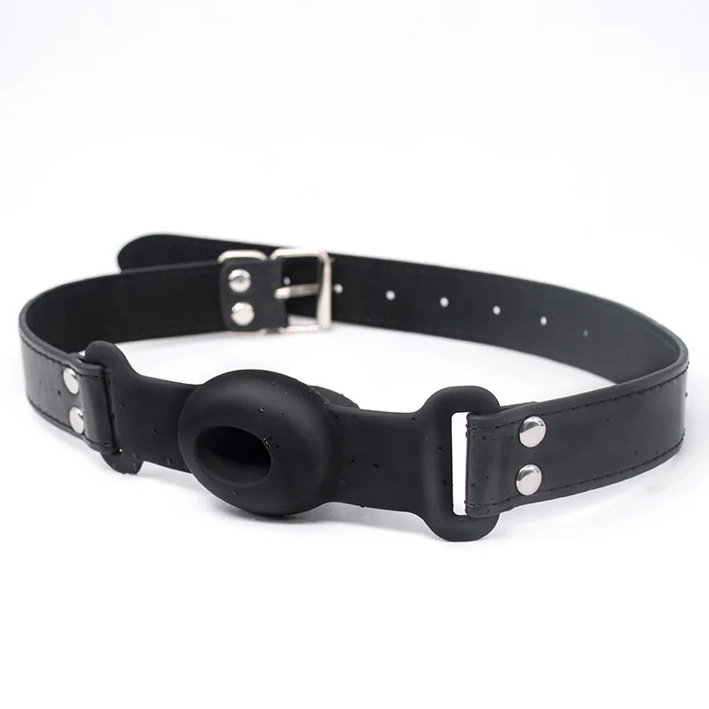 Baillon Ouvert  Noir en silicone 