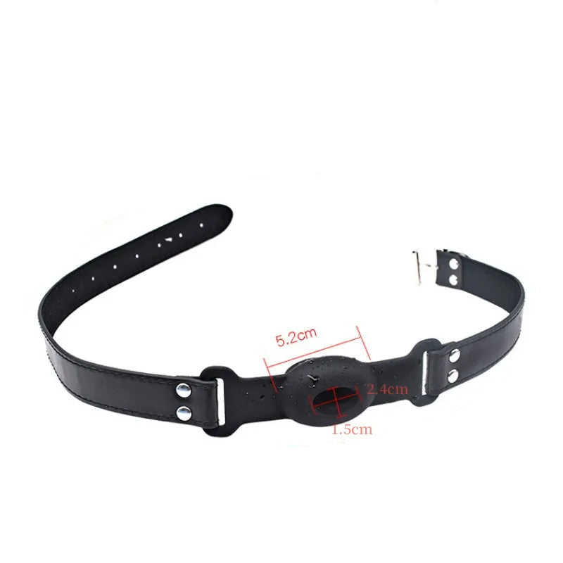 Baillon Ouvert  Noir en silicone 