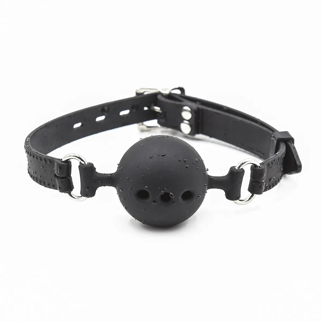 Ball Gag en silicone noir 