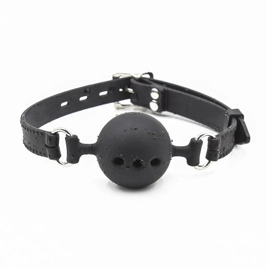 Ball Gag en silicone noir 