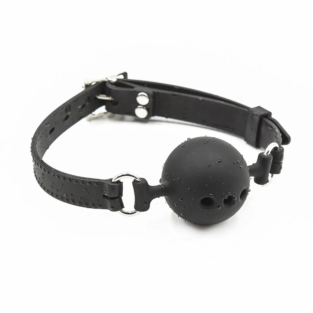 Ball Gag en silicone noir 