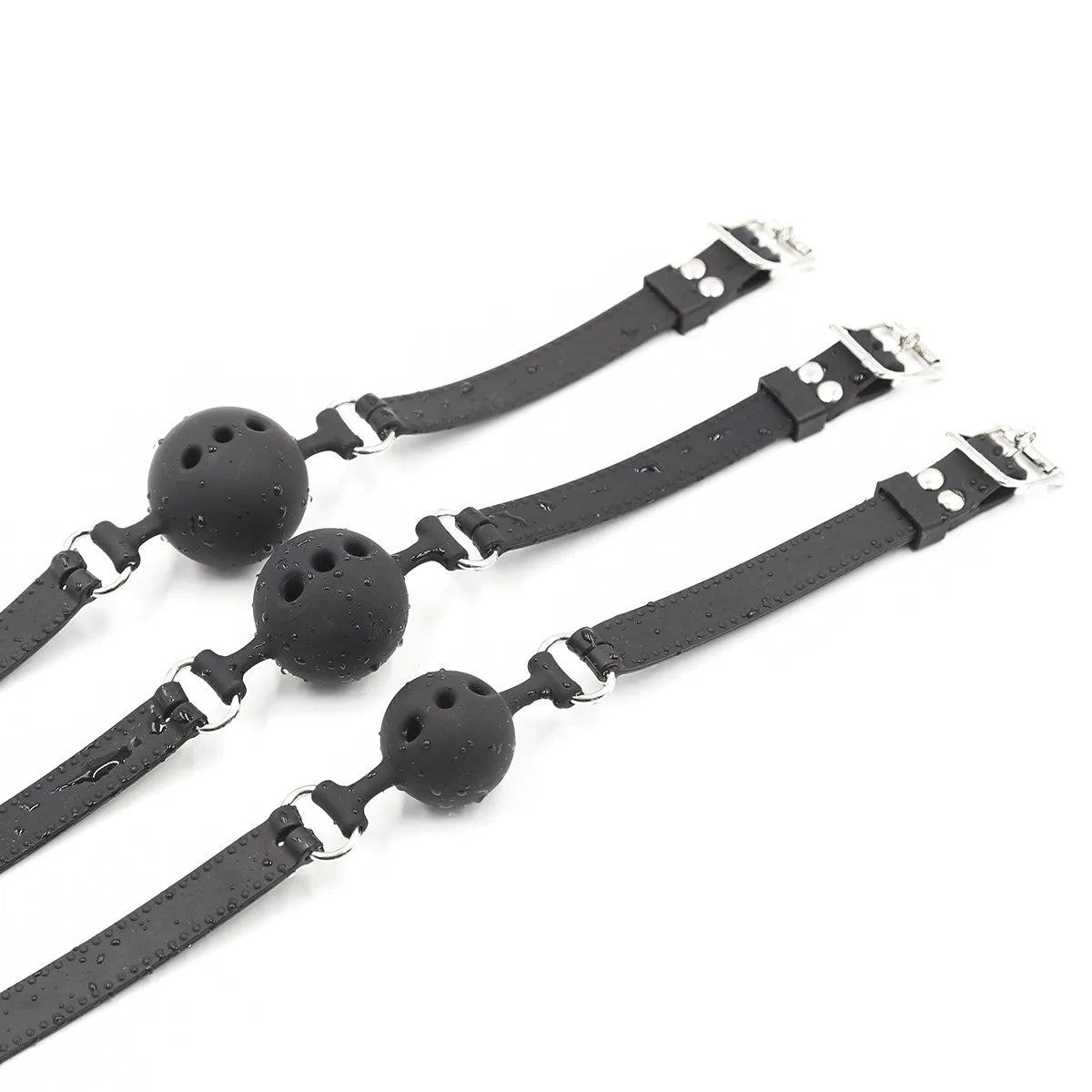 Ball Gag en silicone noir 