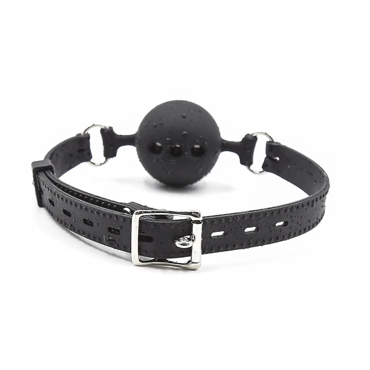 Ball Gag en silicone noir 