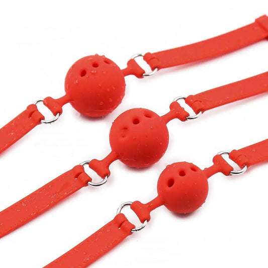 Ball Gag en silicone rouge 