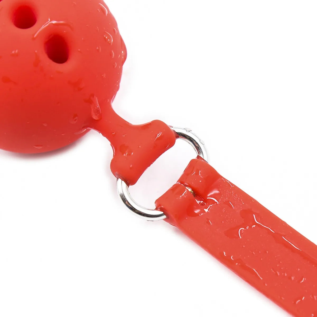 Ball Gag en silicone rouge 