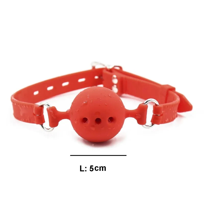 Ball Gag en silicone rouge 