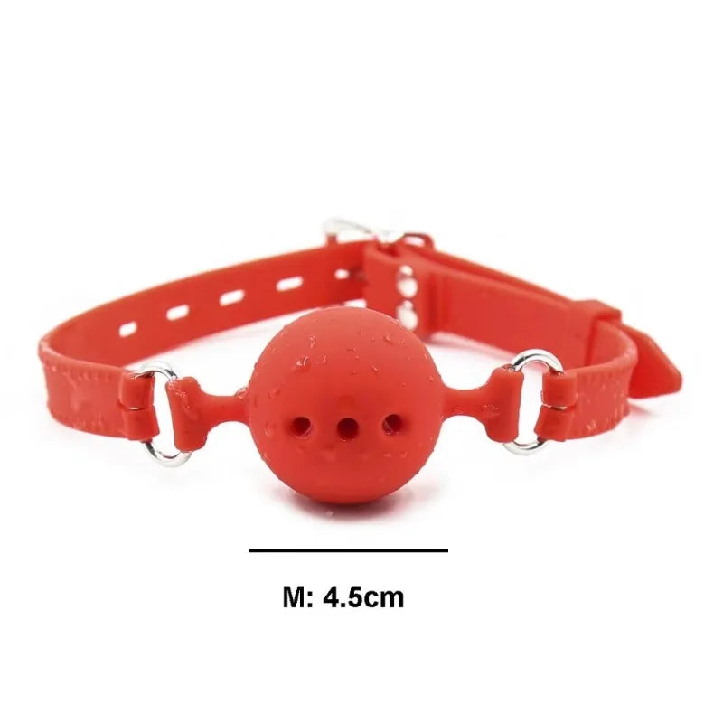 Ball Gag en silicone rouge 