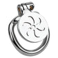 Cage de Chasteté Plate Spirale avec Sonde d'urètre amovible 
