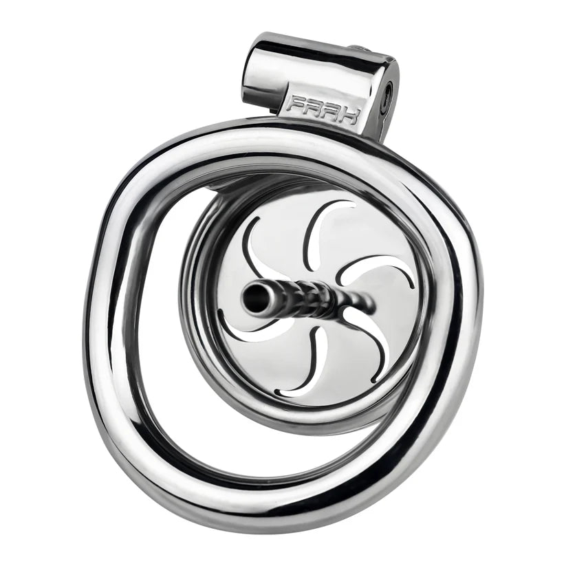 Cage de Chasteté Plate Spirale avec Sonde d'urètre amovible 