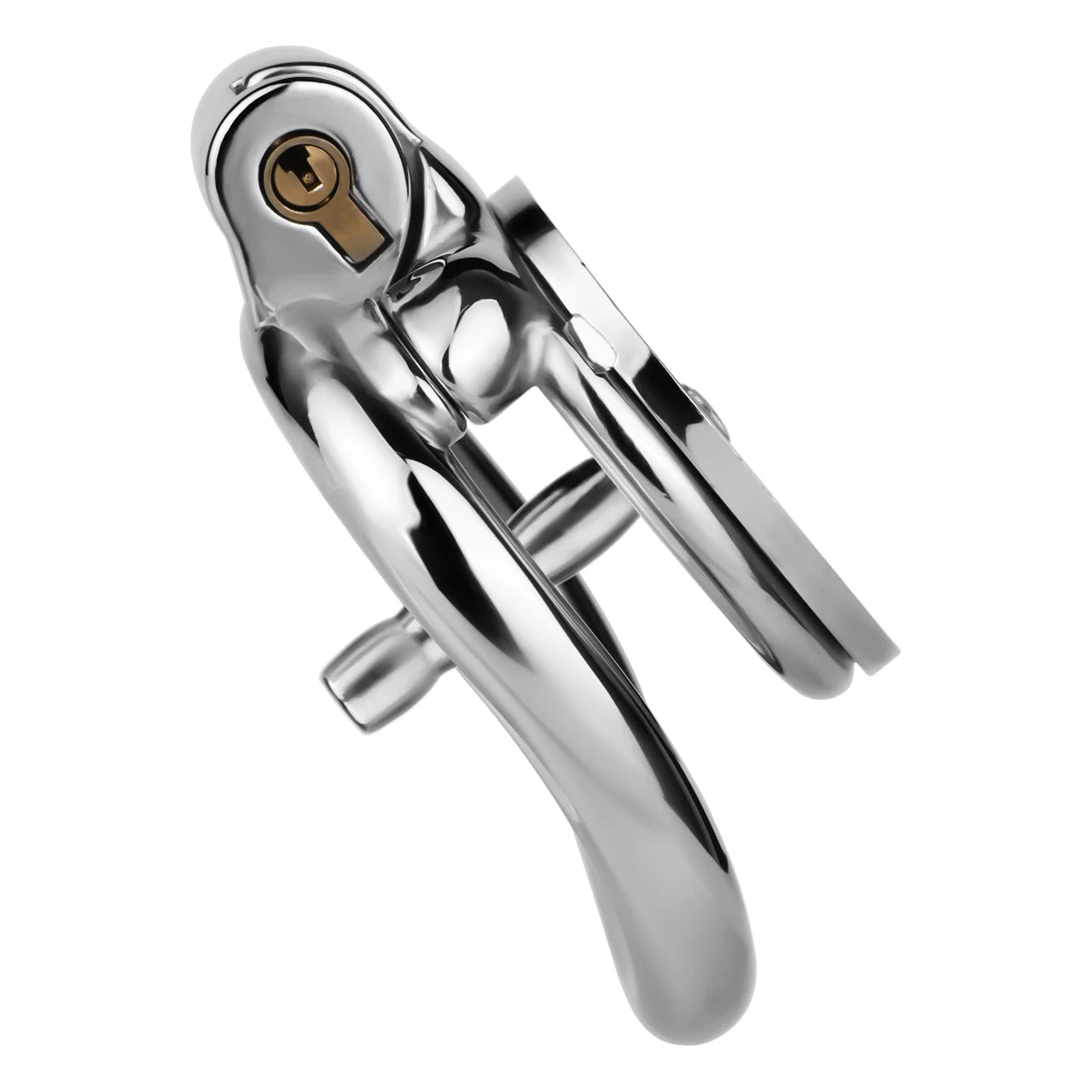 Cage de Chasteté Plate Spirale avec Sonde d'urètre amovible 