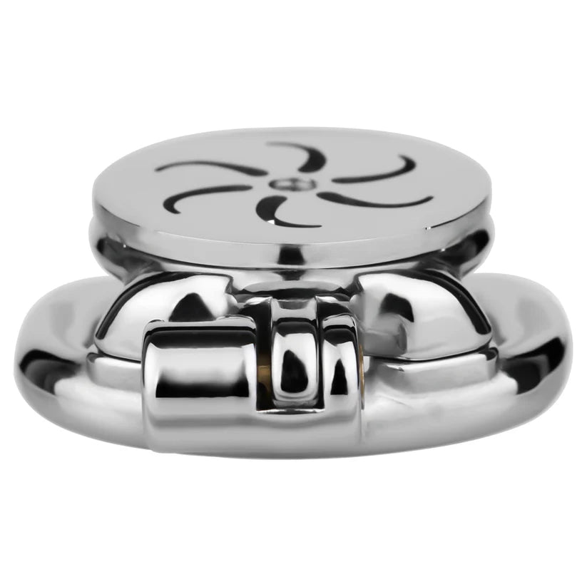 Cage de Chasteté Plate Spirale avec Sonde d'urètre amovible 