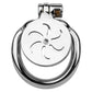 Cage de Chasteté Plate Spirale avec Sonde d'urètre amovible 