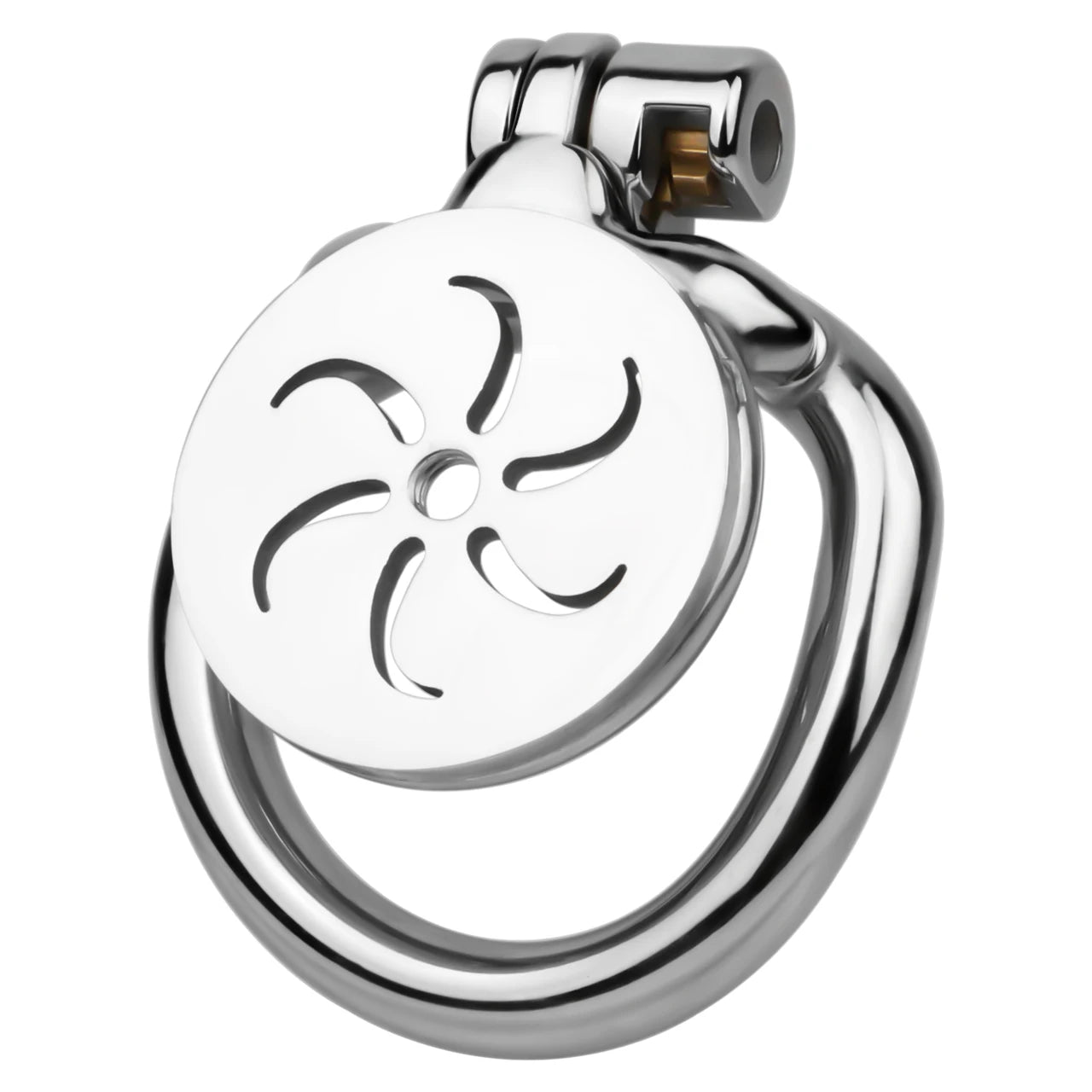 Cage de Chasteté Plate Spirale avec Sonde d'urètre amovible 
