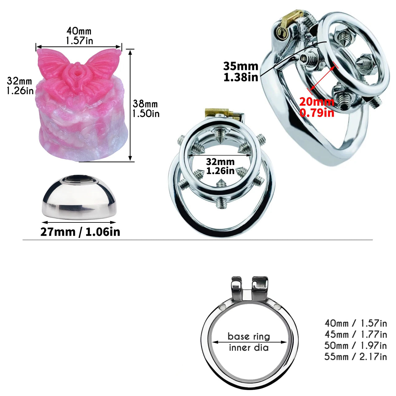 Cage de Chasteté Sissy Vagin Papillon 