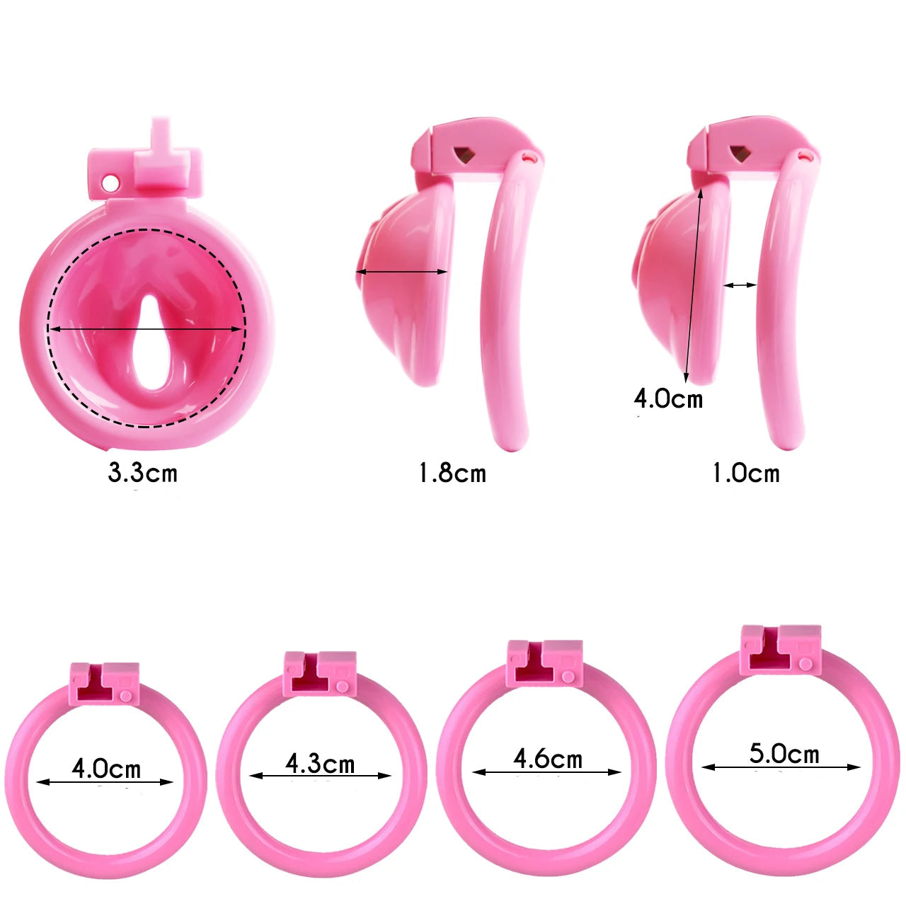 Cage de Chastete Chatte Rose en plastique 