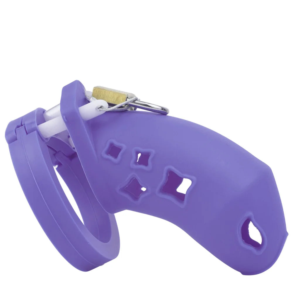 Cage de chasteté en silicone violet