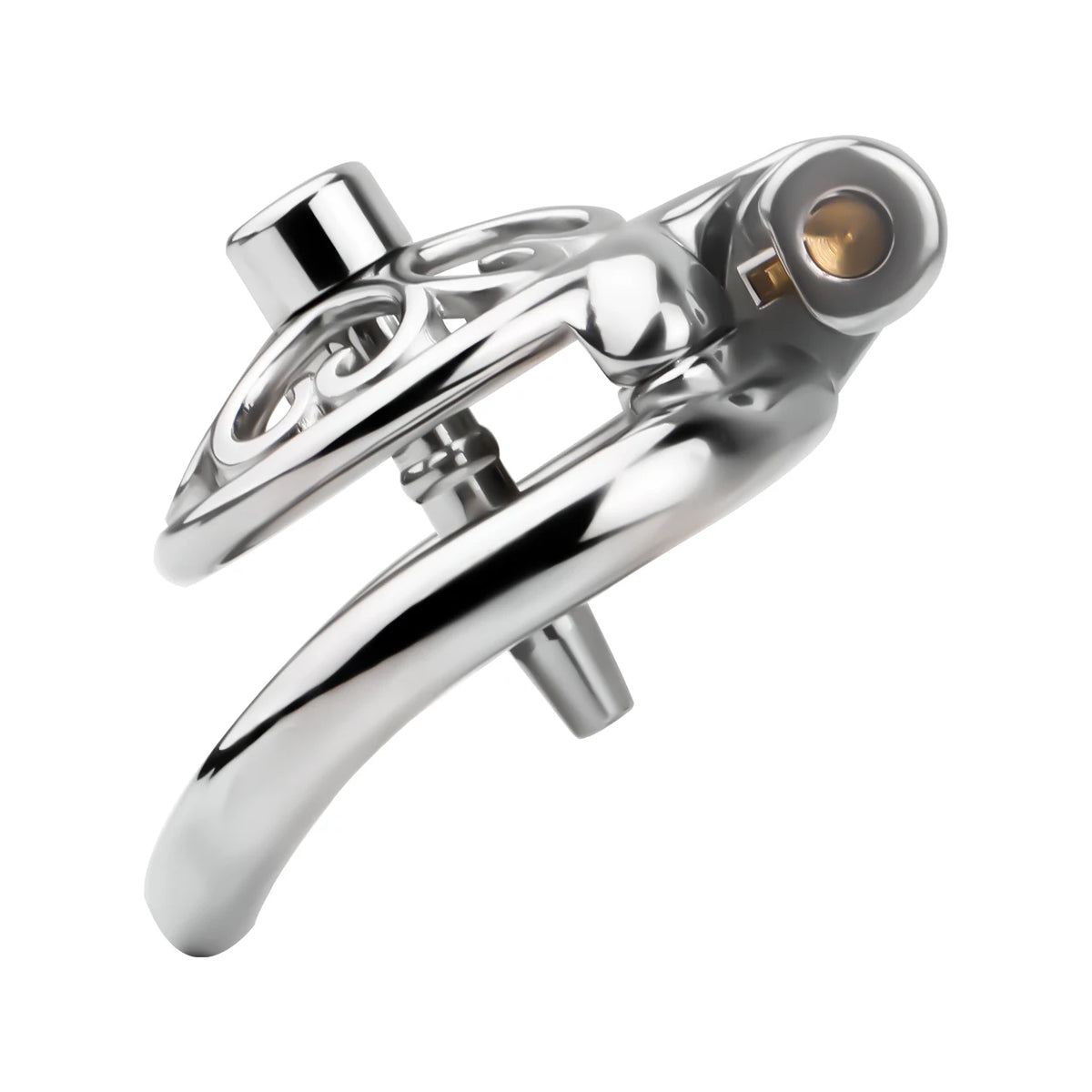 Cage de chasteté rosace de coeurs avec plug uretre 