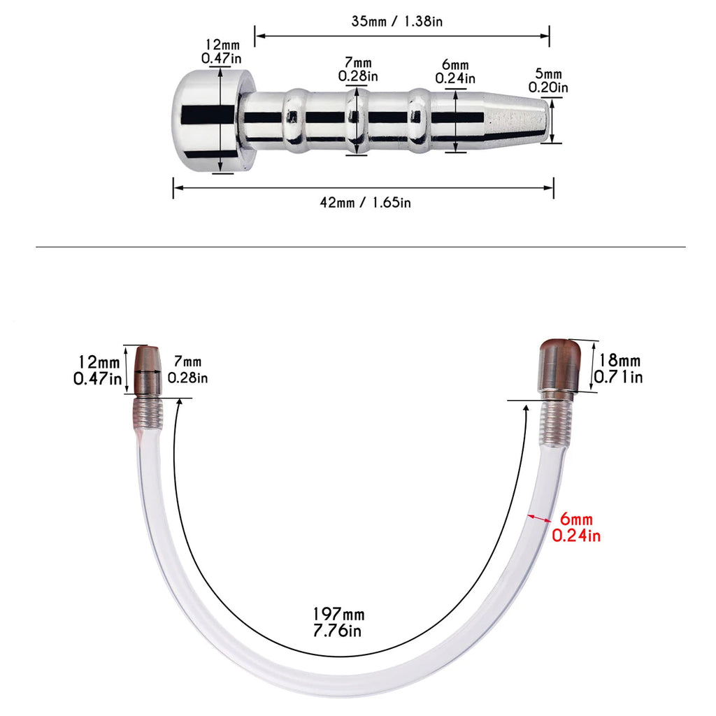 Cage de chasteté rosace de coeurs avec plug uretre 