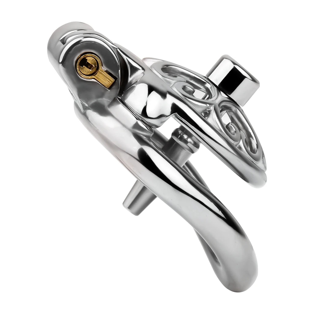 Cage de chasteté rosace de coeurs avec plug uretre 