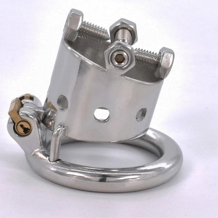 Cage de chastete 4 vis BDSM en metal 40
