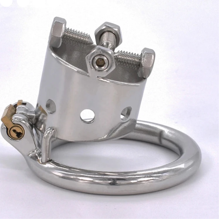Cage de chastete 4 vis BDSM en metal 50