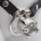 Cage de chastete 4 vis BDSM en metal avec ceinture amovible 50