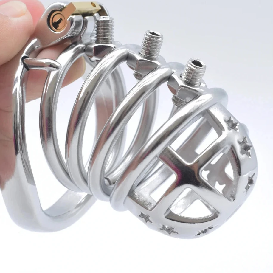 Cage de chastete a pics en metal