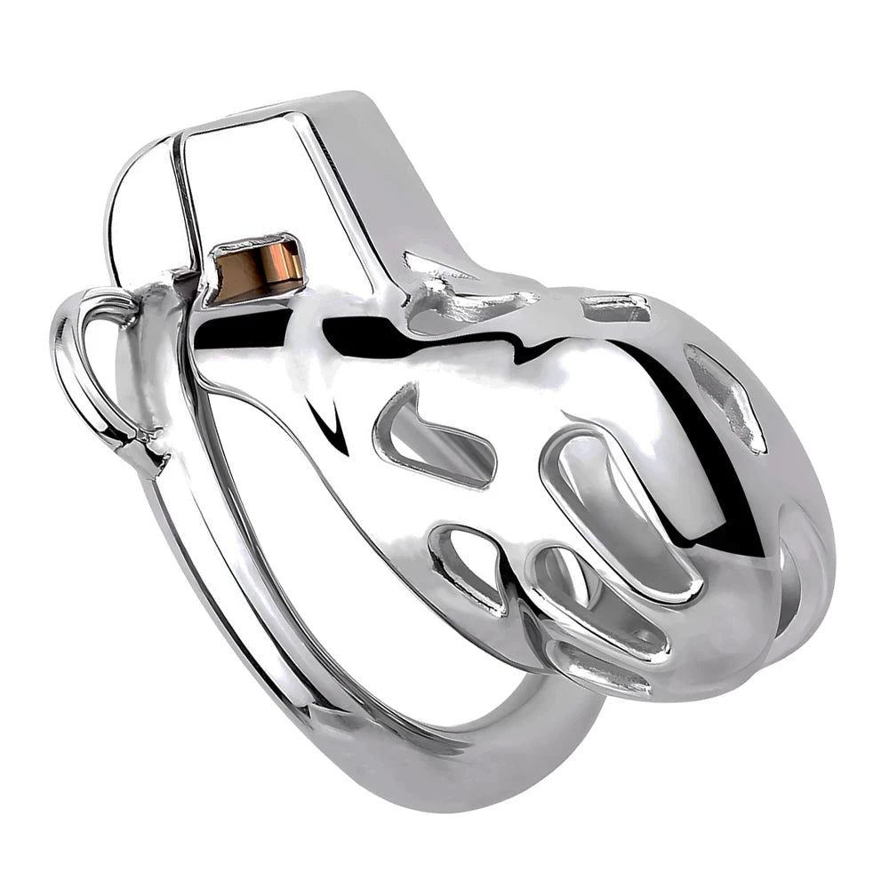 Cage de chastete cobra en metal avec ceinture amovible