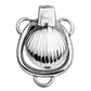 Cage de chastete coquillage argente en metal