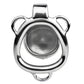 Cage de chastete coquillage argente en metal
