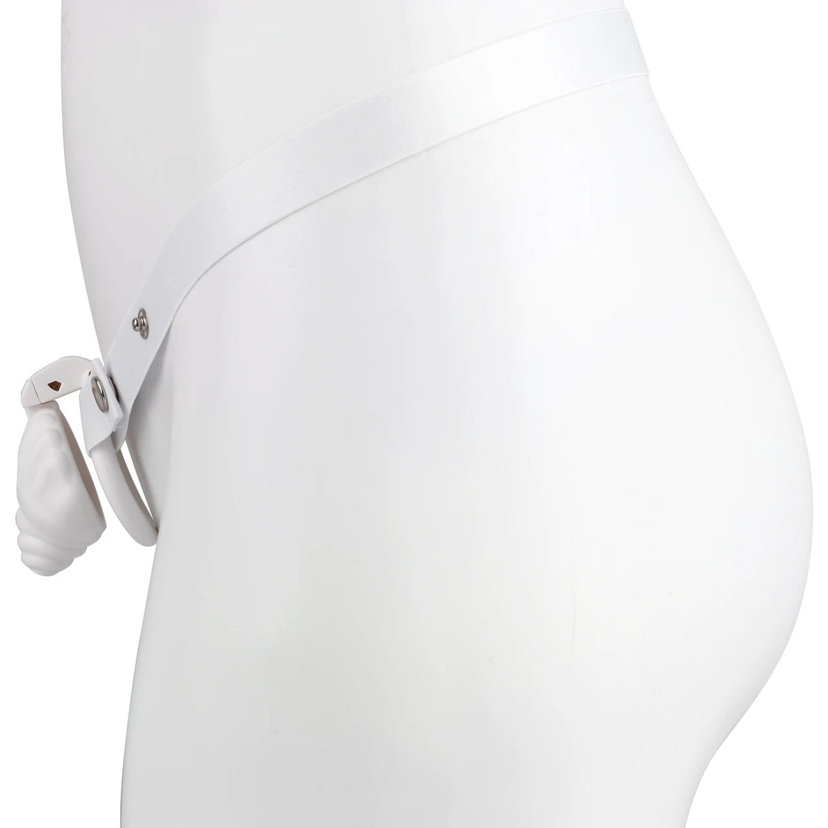 Cage de chastete coquillage en plastique blanc 