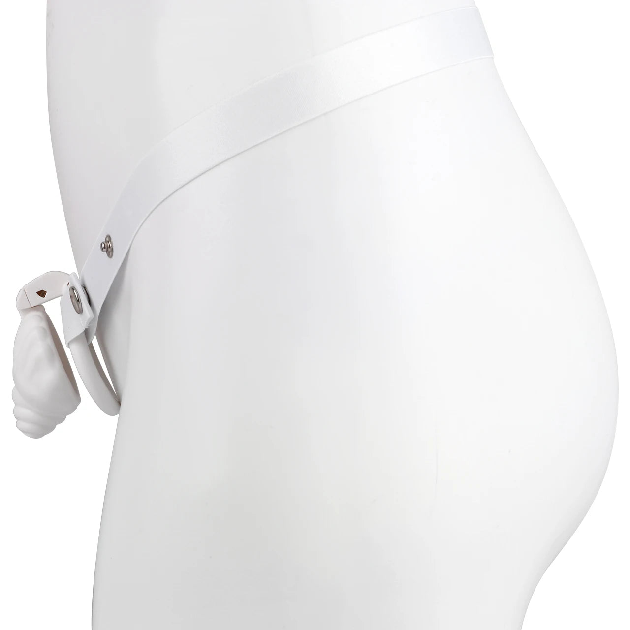 Cage de chastete coquillage en plastique blanc 