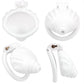 Cage de chastete coquillage en plastique blanc 