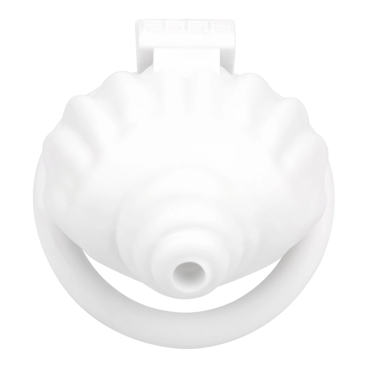 Cage de chastete coquillage en plastique blanc 