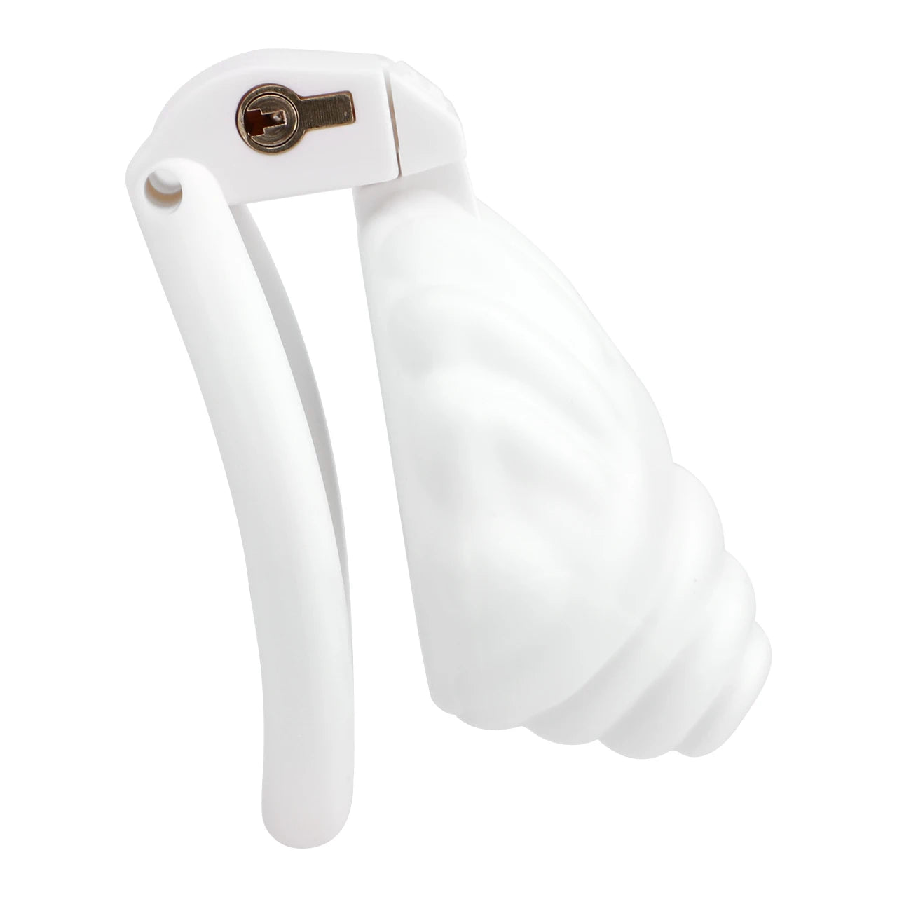 Cage de chastete coquillage en plastique blanc 