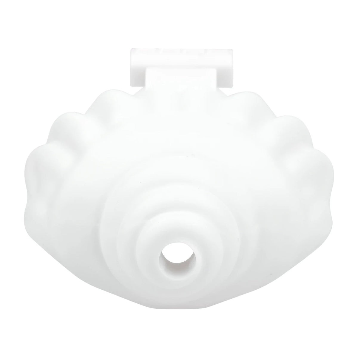 Cage de chastete coquillage en plastique blanc 