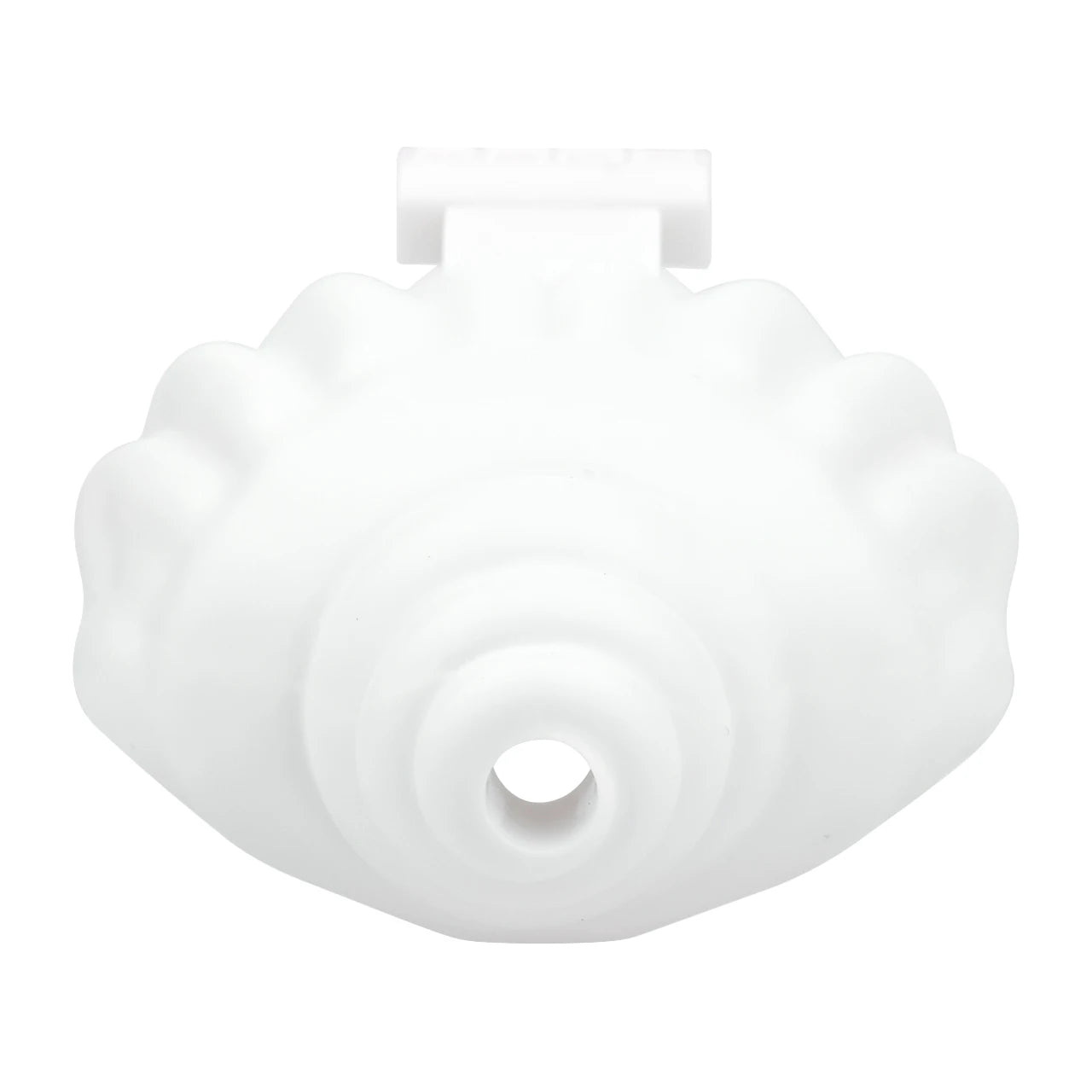 Cage de chastete coquillage en plastique blanc 