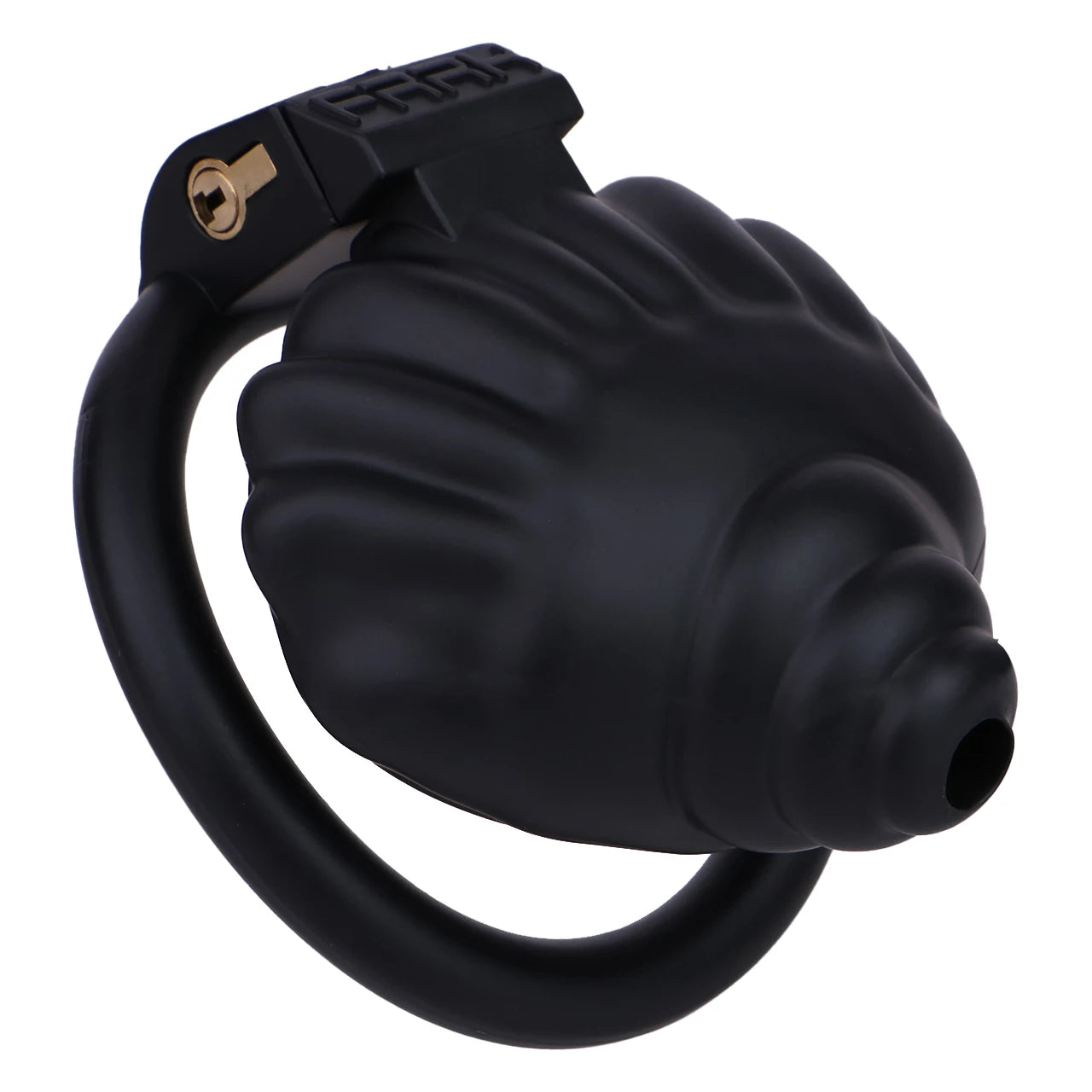 Cage de chastete coquillage en plastique noir 
