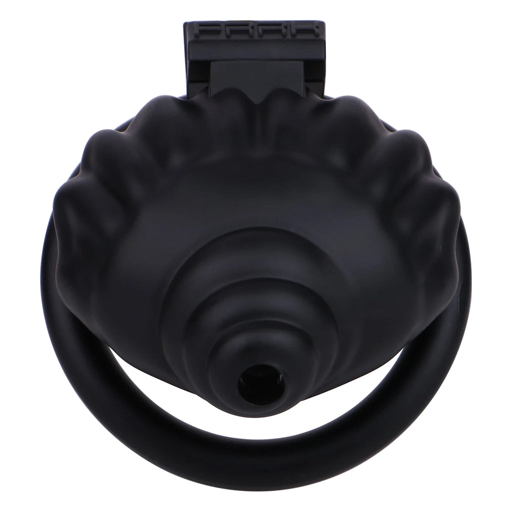 Cage de chastete coquillage en plastique noir 