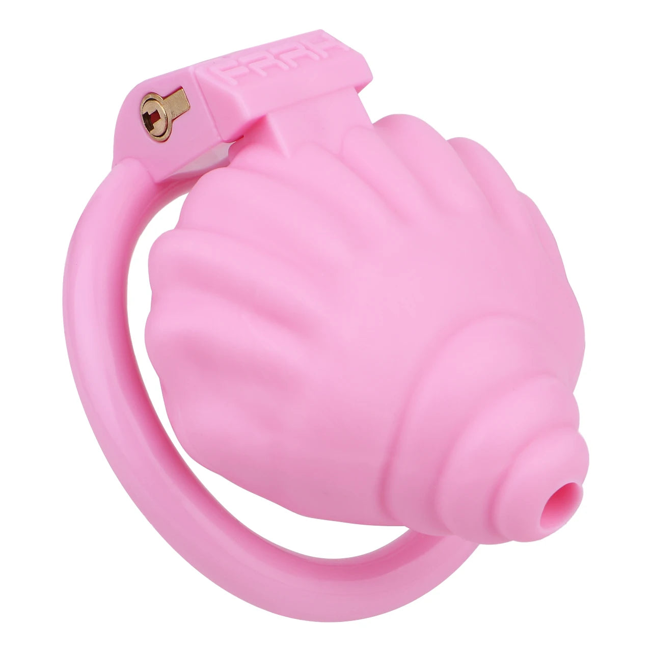 Cage de chastete coquillage en plastique rose 
