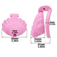 Cage de chastete coquillage en plastique rose 