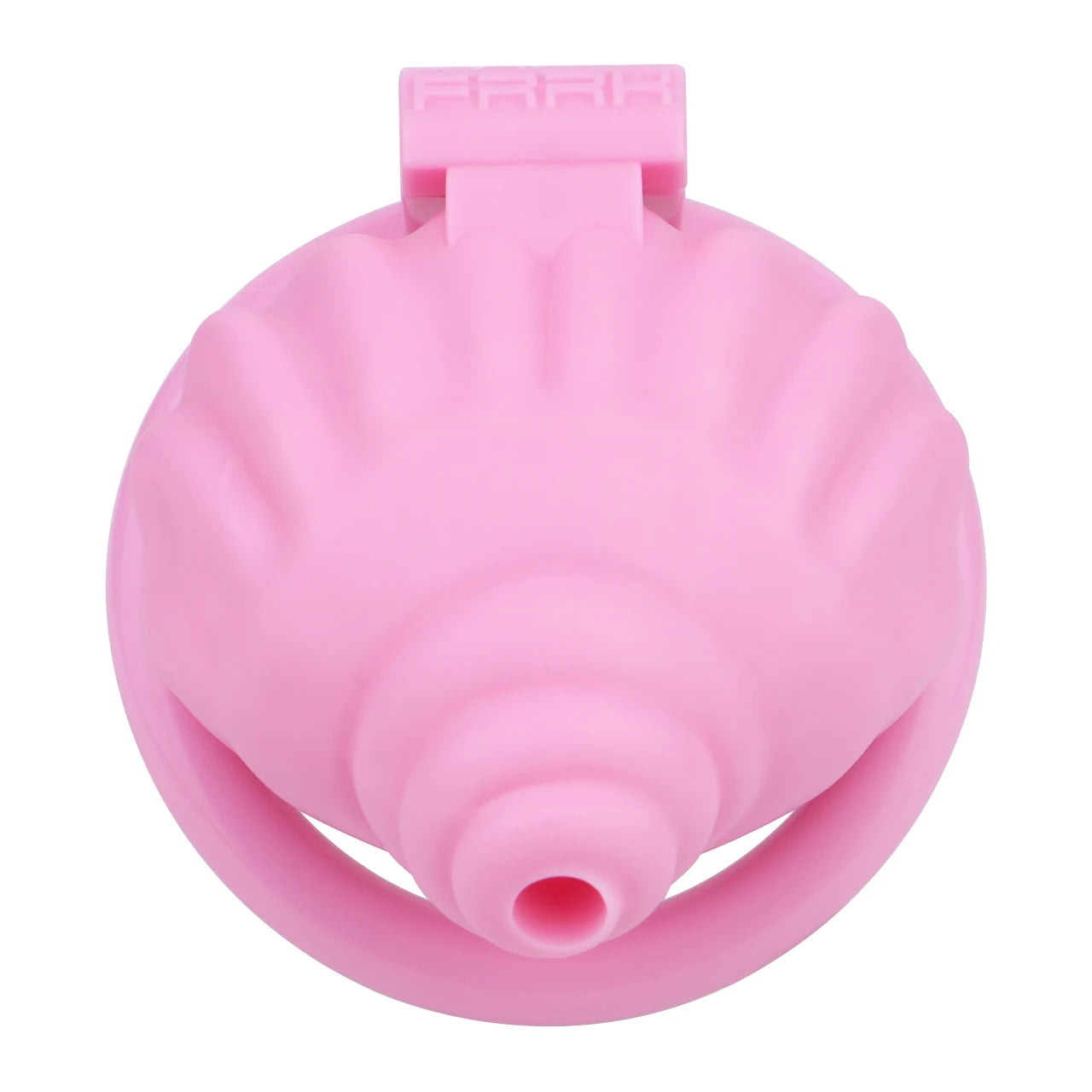 Cage de chastete coquillage en plastique rose 